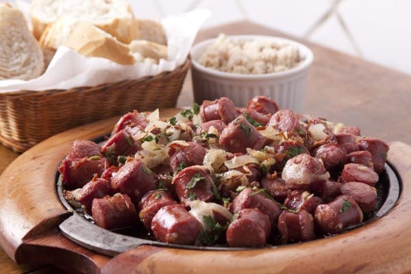 linguiça assada